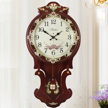 

New Large Creative Living Room Bedroom Villa Oversized Mute Core Electronic Quartz Clock Pendulum Classical Wall Clock