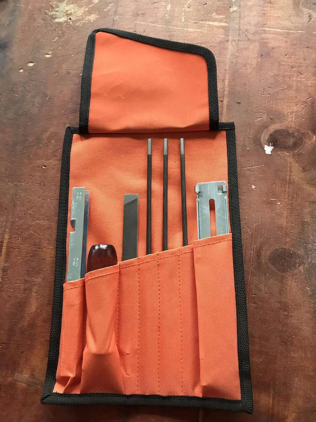 Chain saw trowel bag set electric chain saw hoe chain trowel Wooden handle Flat wart Depth Gauges Sickle Boring tool holder