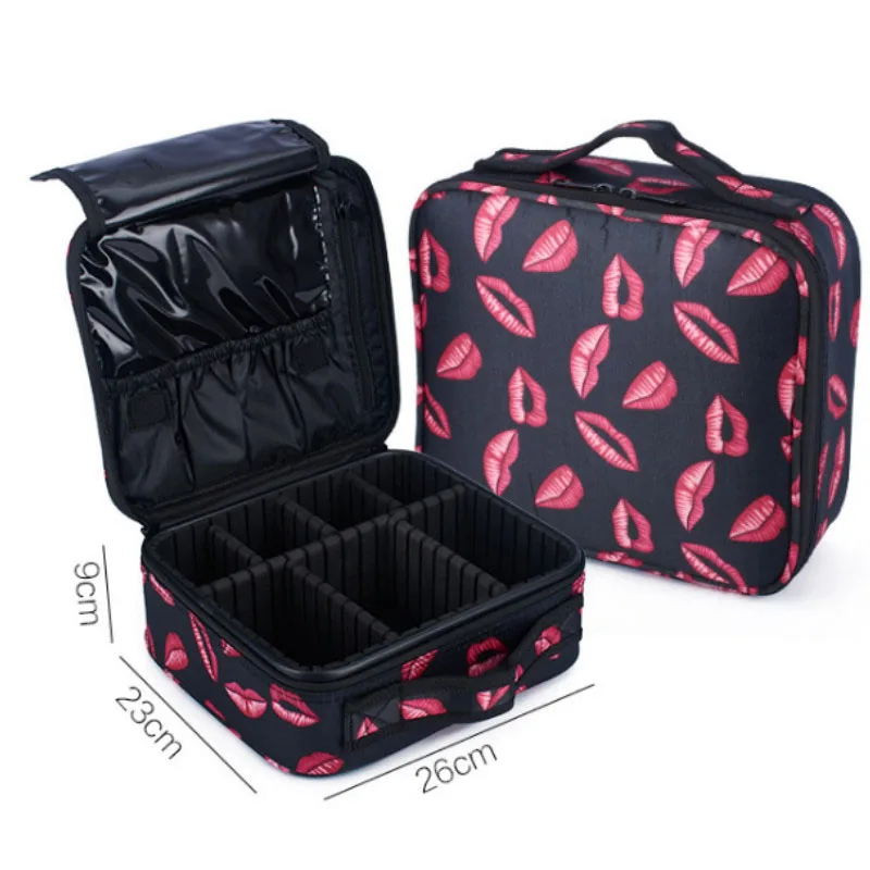 

New 2019 High Quality Professional Empty Makeup Organizer Bolso Mujer Cosmetic Case Travel Large Capacity Storage Bag Suitcases