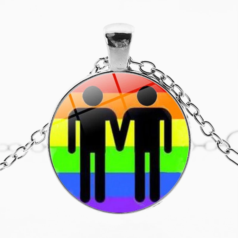 Радужная Бесконечная любовь завоевывает сердце GLBT для лесбиянок геев Прайд бисексуалов транссексуалов мужские ЛГБТ ожерелья ювелирные изделия - Окраска металла: 15