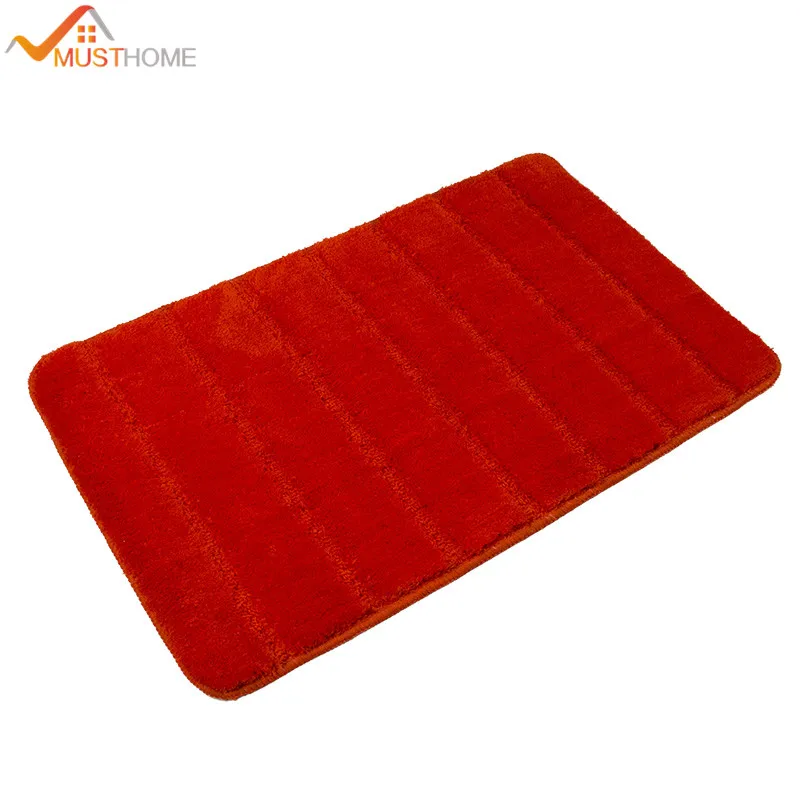 17.7"W x"25.5"L/45x65cm bathroom door mat Microfiber Polyester non slip
