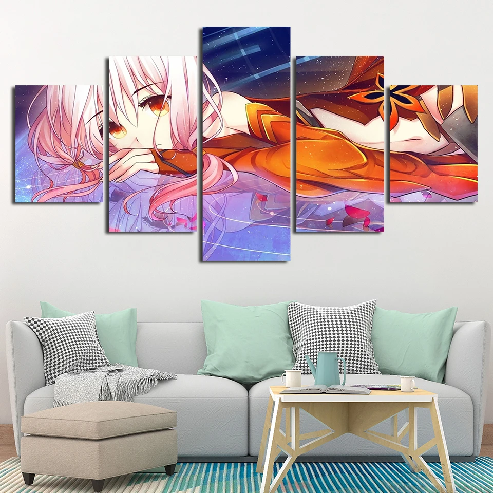 Home-Decor-Canvas-Paintings-Modular-5-Pieces-Guilty-Crown-Animation-Picture-Printed-Living-Room-Wall-Art