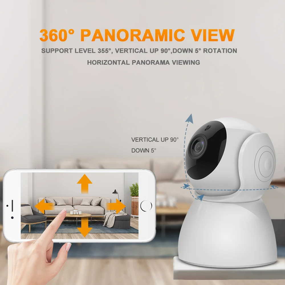 1080P ip-камера для домашней безопасности, беспроводная Wifi камера для управления приложением, камера ночного видения, детский монитор со слотом для sd-карты