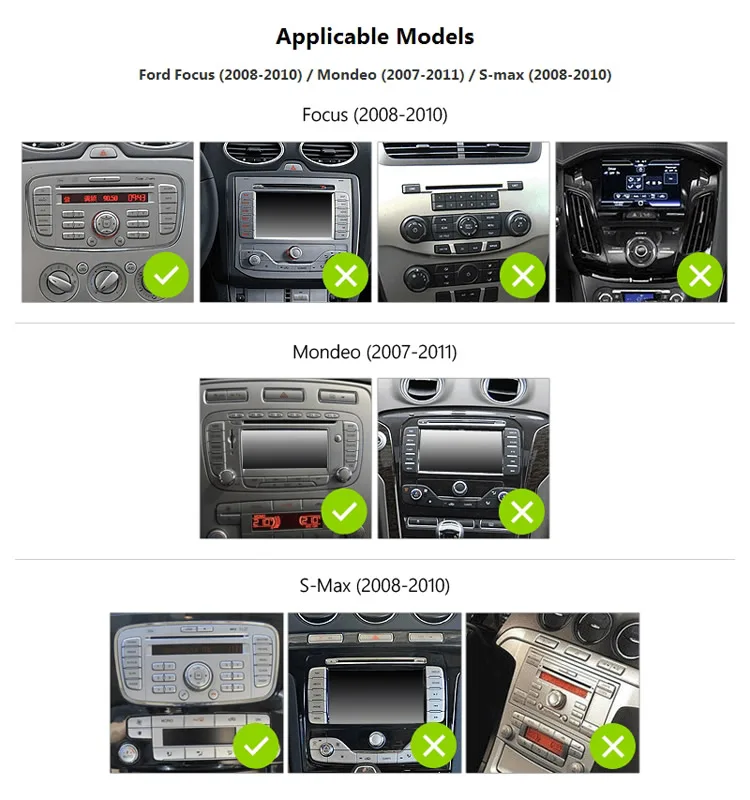 Discount 7" Android 8.0 Oreo OS Car DVD Multimedia GPS Radio for Ford Mondeo 2007-2011 & Ford Focus 2008-2010 & Ford S-Max 2008-2010 1