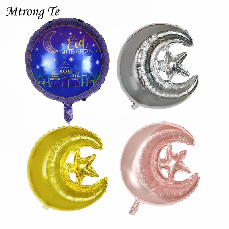 

Rose gold Silver Star Moon Balloons Foil Birthday Party Decorations Kids Christmas Moon Globos EID MUBARAK Balloon party Balloon