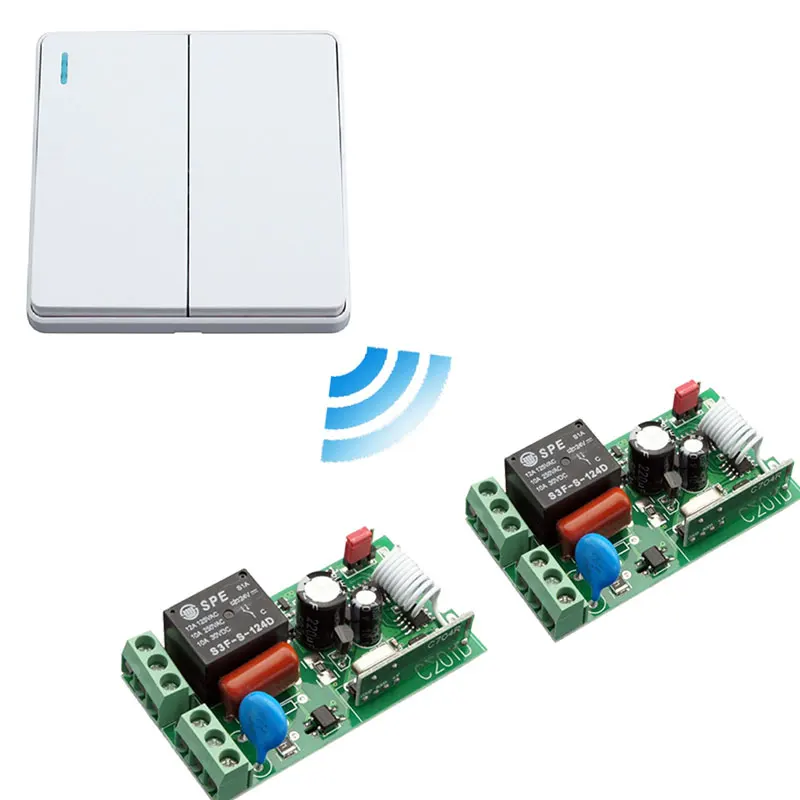 

Smat home wireless button switch remote control Panel RF 433mhz For Hall Bedroom Ceiling Lights Wall Lamps Wireless Garage Door