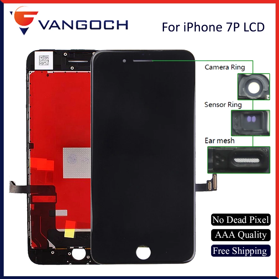 

20PCS/Lot Grade AAA No Dead Pixel Display for iPhone 7 Plus LCD Part Glass Touch Panel Digitizer Assembly for iPhone 7P Screen