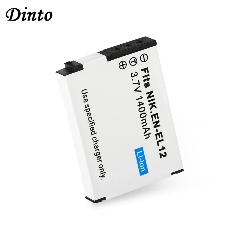 Аккумулятор Dinto 1400 мА · ч 3 7 в EN-EL12 EN EL12 ENEL12 для цифровой камеры Nikon Coolpix S610 S620 S630 S640 S70