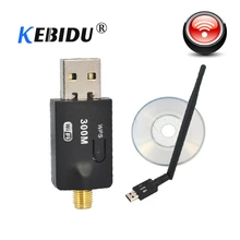Kebidu 300 Мбит/с USB Wifi адаптер USB 2,0 Беспроводная 2,4 ГГц сетевая Lan Карта Антенна для Windows XP/Vista/7 Linux для Mac OS X