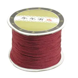 120 метров нейлон рукоделие коса веревка для плетения китайские узлы нити веревки темно-красный