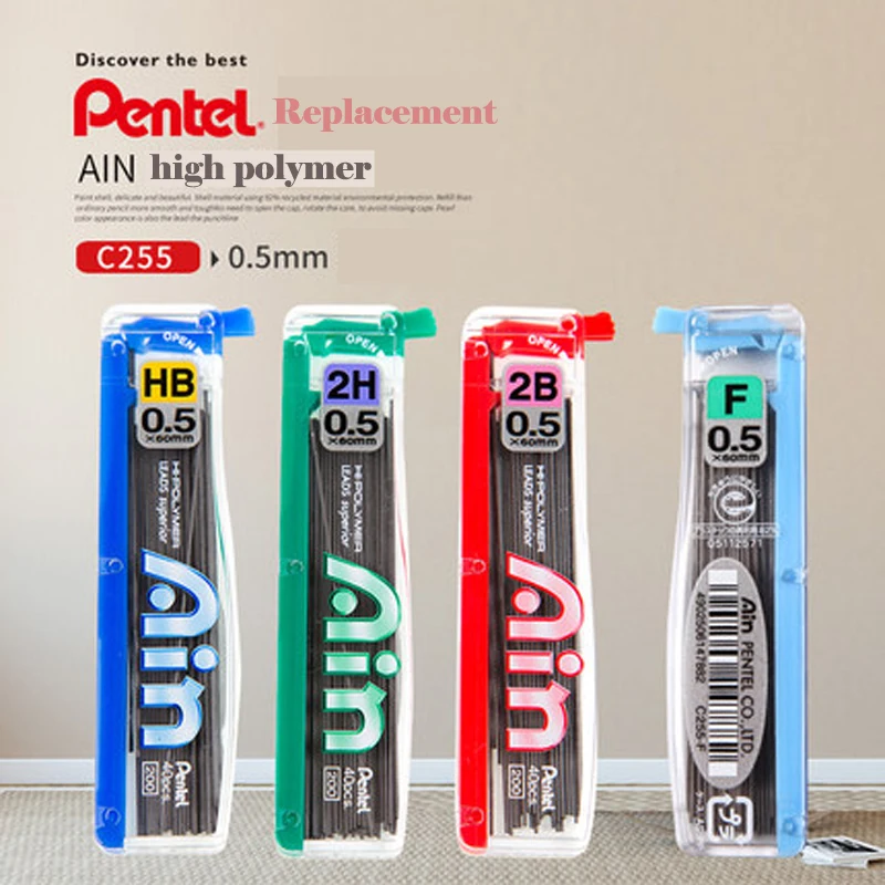 Pentel Mechanical Pencil refill Lead Sharp pen core replacement 0.5 HB