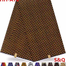 Африканская восковая ткань для лоскутного шитья африканская Ткань 6 ярдов хлопковая ткань Африканская настоящая восковая ткань Анкара ткань для одежды HH-A70