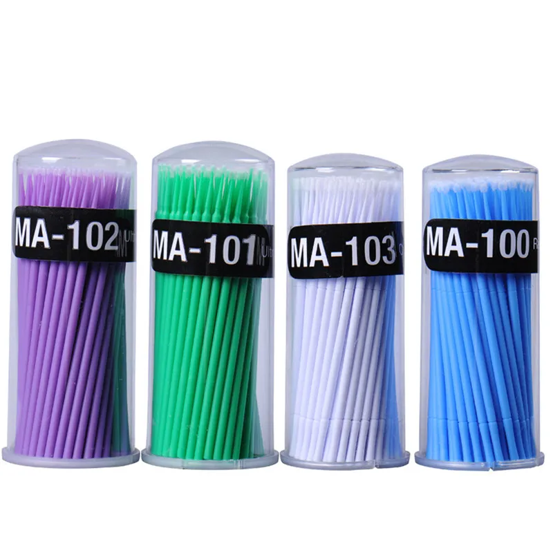 

100pcs/pack Disposable Cotton Swab Eyelash Extension Make Up Eye Lashes Lip Brush Micro Individual Applicators Mascara Brush