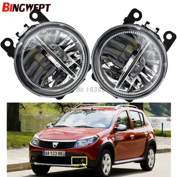 

2pcs/Set Car Styling For Dacia Sandero 2008-2012 Led Fog Lights High Brightness white Fog Lamps 12V H11