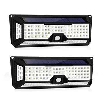 

2 Pack 136 LED Solar Garden Light Lamp Outdoor 4 Sides Wide Lighting Area Waterproof Security Lights Luz Solar Led Para Exterior