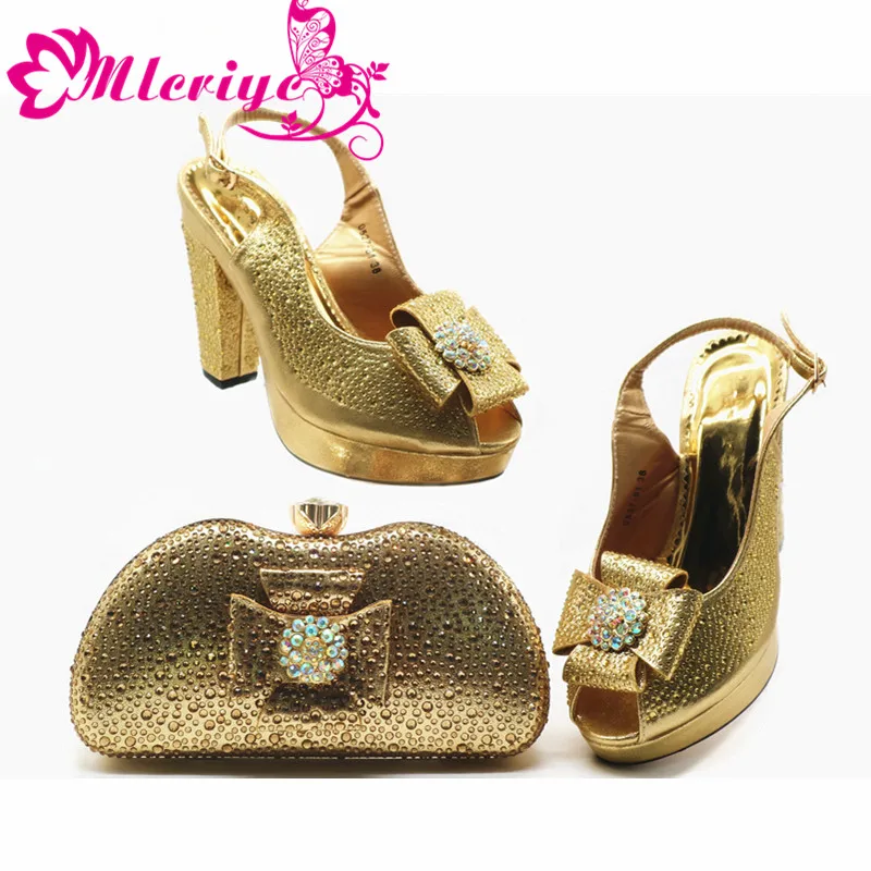 Italian Shoes with Matching Bags High Quality Nigerian Women Party Pumps Wedding Shoe and Bag Sets Italian Elegant Pointed Toe