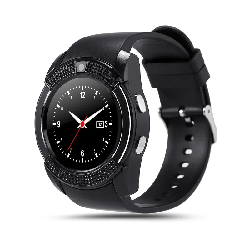 Смарт-часы V8 \ Y1, мужские спортивные часы с Bluetooth, женские, дамские, Rel gio, умные часы с камерой, слотом для sim-карты, Android Phone, PK DZ09 A1 - Цвет: V8 black