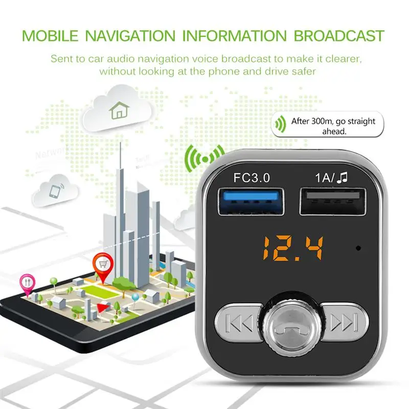 Bluetooth FM передатчик, автомобильный набор, автомобильный Стайлинг MP3 музыкальный проигрыватель TF USB Зарядное устройство 12 V-24 V FM модулятор