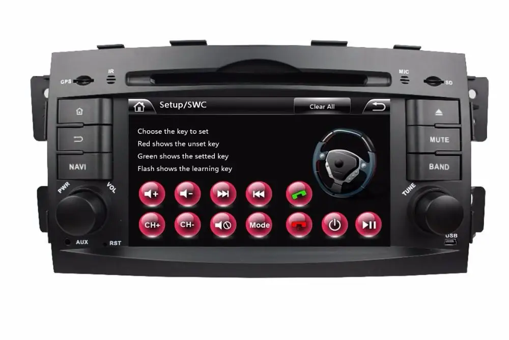 Sale 7" Car DVD player with GPS(optional), audio Radio stereo,BT/TV,car multimedia headunit for Kia Borrego 2008 2009 2010 2011 2012 4