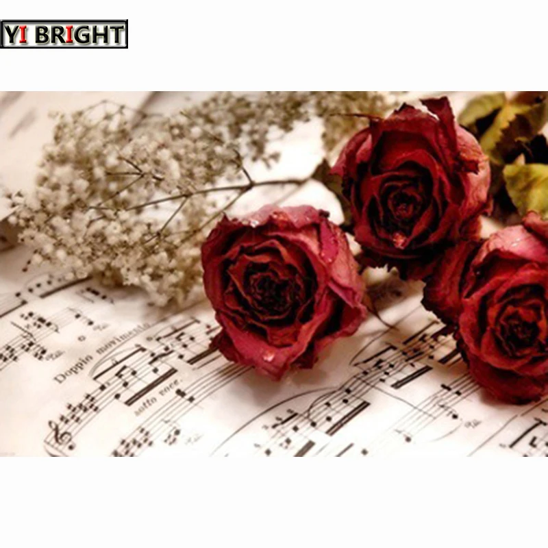 

DIY 5D Diamond Painting Mosaic Red Rose Book Handmade Diamond Cross stitch Set Diamond Embroidery