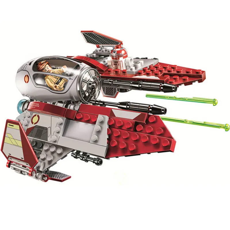 

LegoING Starwars Obi-Wan's Jedi Interceptor Model Building Blocks Sets Enlighten Figures Bricks Toys For Children Christmas Gift