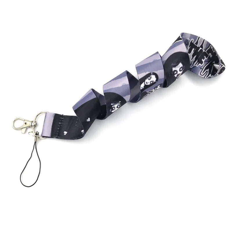 10 шт. Regooly RE174 Addams famlily брелок для ключей из фильма детское ожерелье с мультяшным Cartoon ем на шею ID лента-держатель для бейджей подарок