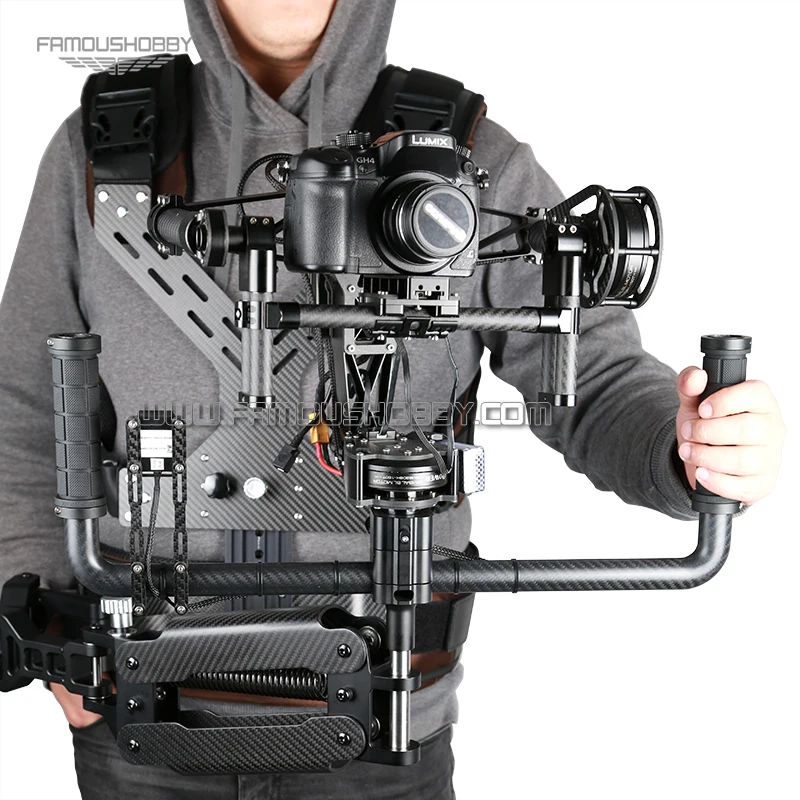 Famoushobby MV136 Профессиональный 3 K полный углеродного волокна Наплечная нагрузка Steadicam жилет для камеры, система поддержки видеокамеры цифрового зеркального фотоаппарата