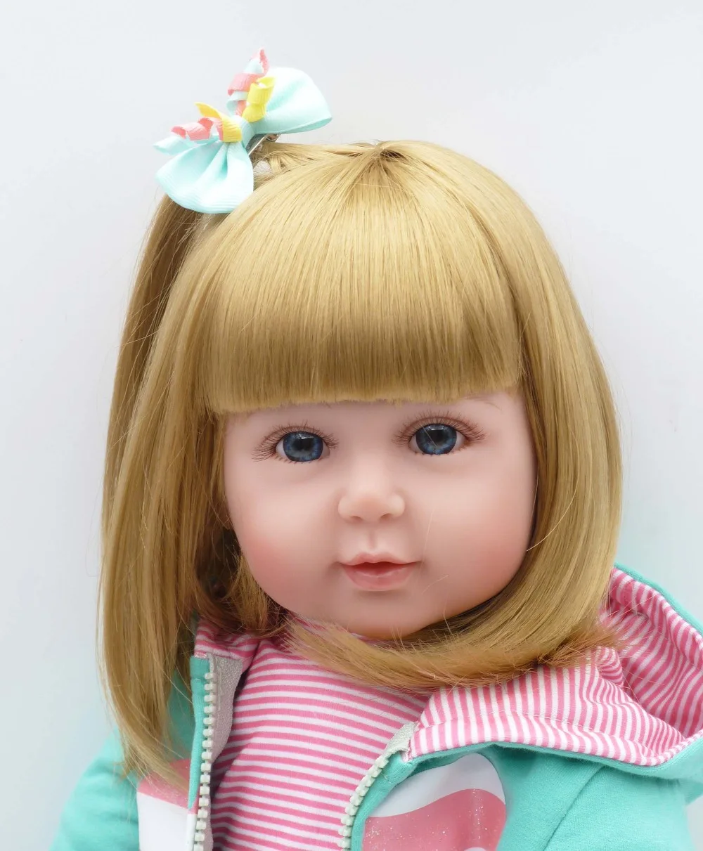 

NPK 24 Inch Reborn Baby Doll Toys Silicone Vinyl Children Birthday Christmas Gifts Educational Blond Hair Girl Dolls Bebe Boneca