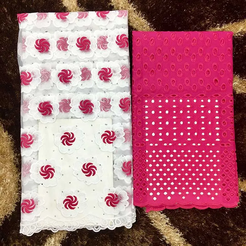 

Milk silk Matching African Print Fabric Telas Por Metro Lace Rich Getzner High Quality 100% Cotton 3 Yards Punch 2.5 Yards