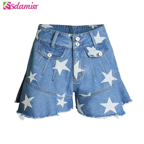 flare jean shorts
