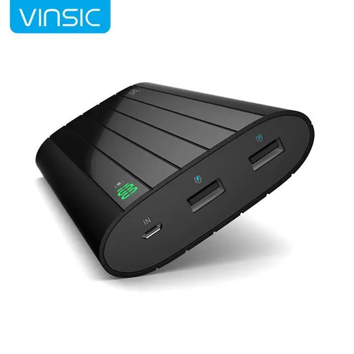 VINSIC 18650 power Bank 20000 мАч быстрое зарядное устройство для мобильного телефона внешний аккумулятор power bank для iPhone 6 samsung настольная зарядка