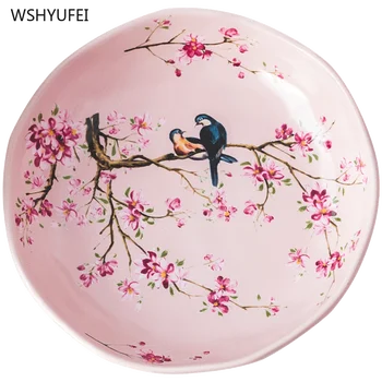 

plate Soup plate deep round large dish rectangular ceramic Chinese creative lat plate platter