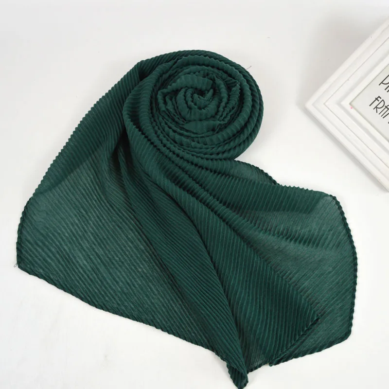 Женский однотонный хиджаб-шарф, однотонный мягкий хлопковый палантины из вискозы, модная головная повязка для девочек, шальвы, шарфы, 10 шт./партия