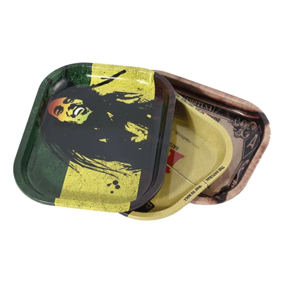 Durable Metal Storage Tray  Snack Dried Fruit Storage Organizer Dessert Food Plate Rectangle Rolling Trays Decorative Dish Tray