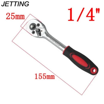 

JETTING 1PCS High Quality 1/4" High Torque Ratchet Wrench for Socket 24 Teeth Cr-v Quick Release Professional Hand Tools