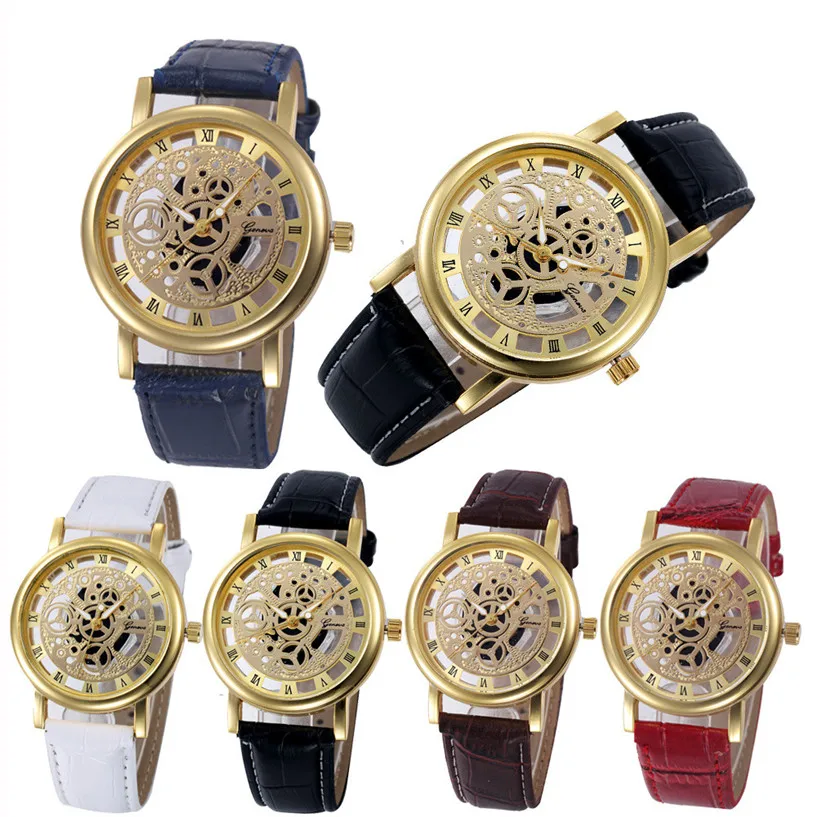 2017 НОВЫЙ Горячий Продажа Женская Hollow Кварцевый Нержавеющей Стали Наручные Часы Часы Моды наручные часы