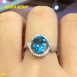 Kjjeaxcmy Fine Jewelry 925 серебро с голубым топазом камнем