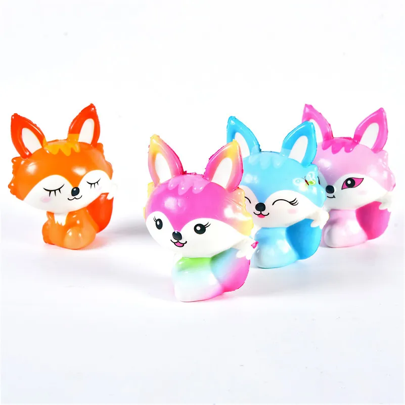Игрушки Squishies Kawaii очаровательная игрушка лиса медленно поднимающийся крем Ароматические игрушки для снятия стресса подарки kawaii Канцелярские салфетки антистресс E1