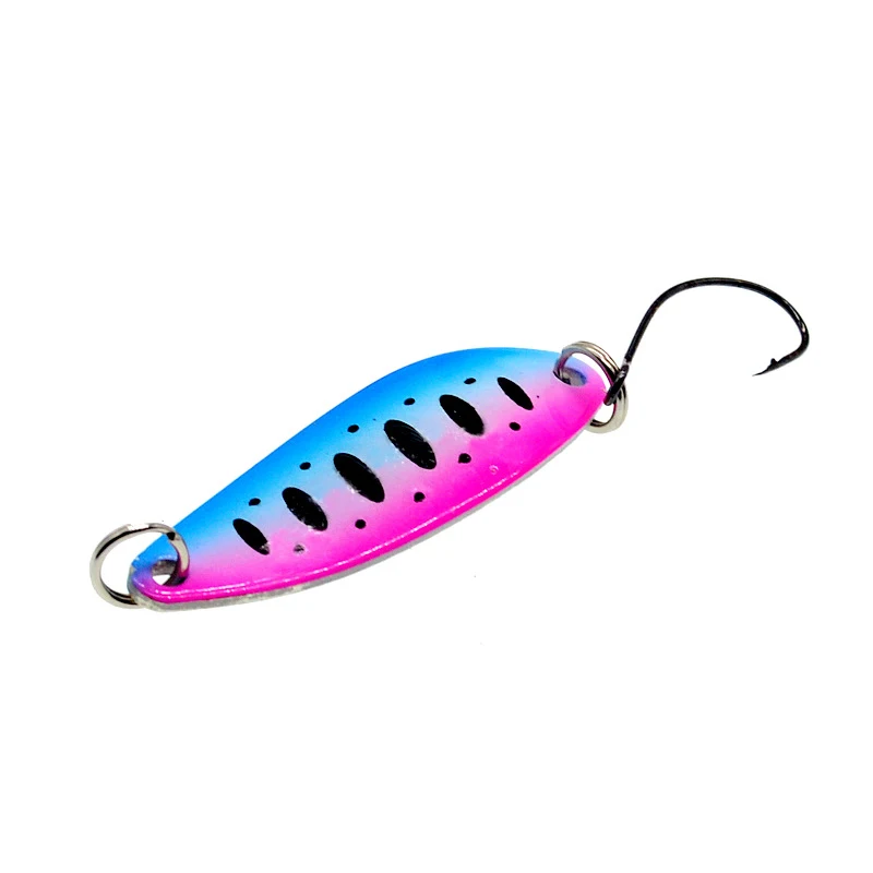 5pcs/Set 5g Sequin Bait Sinking Hard Fishing Lures Colored Willow  Leaves with Single Hook Fishing Tackle