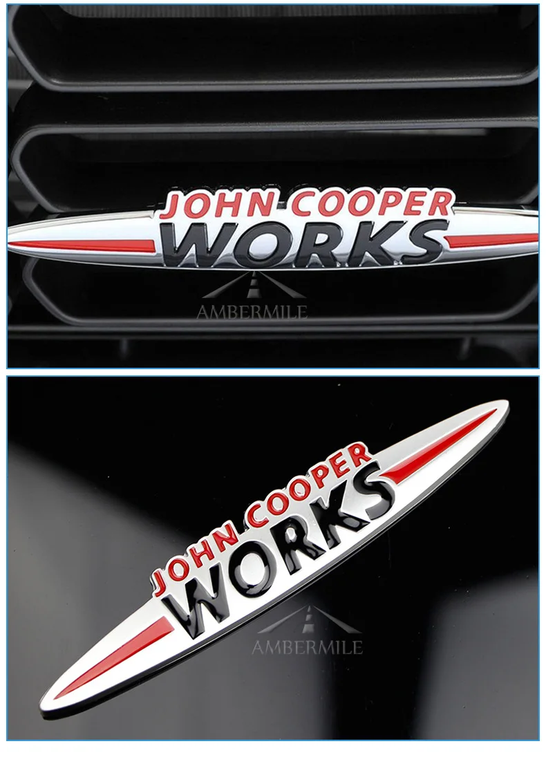  Metal Mini JCW Stickers Emblem Car Body Sticker for Mini Cooper Countryman JCW F56 R56 R60 R53 Accessories Car-styling (5)