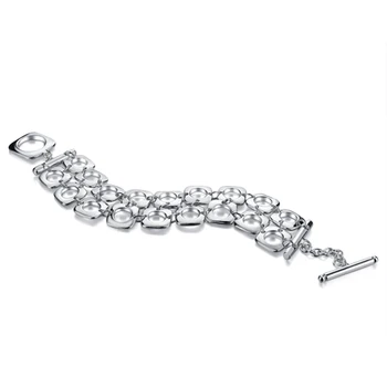 

Personalized silver 27mm wide bracelet Solid 925 sterling silver women bracelet Wholesale Fashion brand silver jewelry gifts