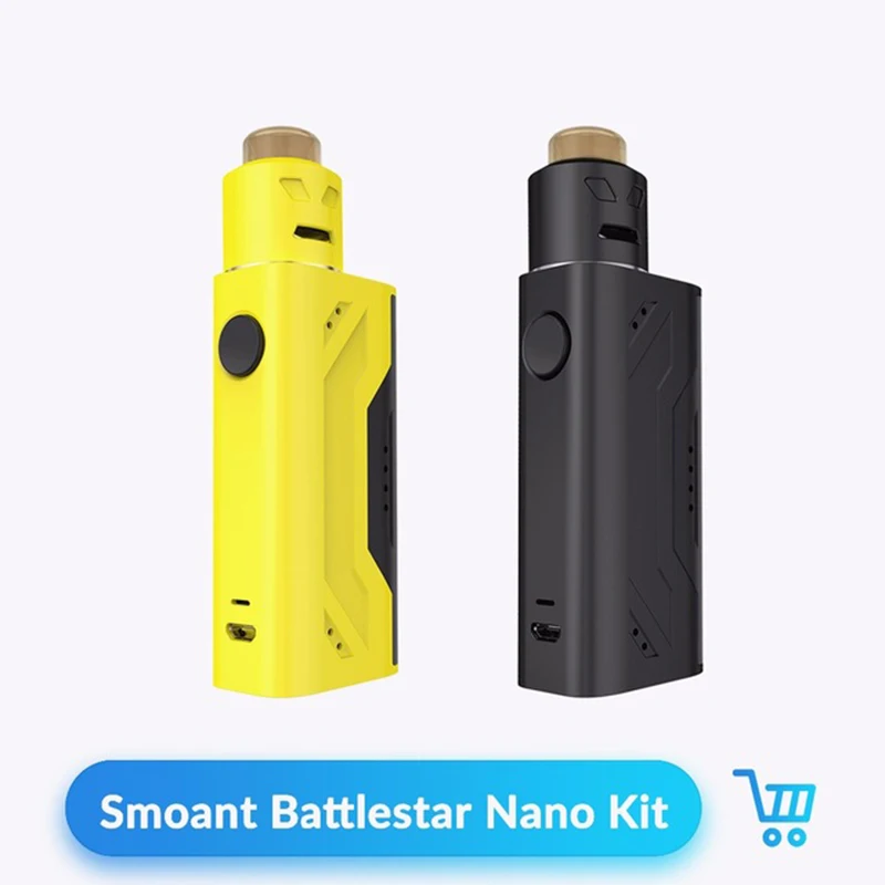 Original Smoant Battlestar Nano Kit 80W with RDA Tank Atomizer No 18650 Battery Electronic Cigarette Vaporizer Box Mod Vape Kit