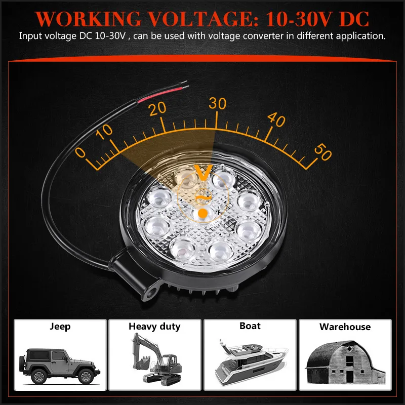 27 Вт 42 Вт 48 Вт 72 Вт DRL внедорожный светодиодный рабочий светильник для автомобиля UAZ 4WD Ford ТРАКТОР Лодочный Прицеп niva rampe 4x4 ATV 12 в 24 В точечный прожектор 4 5