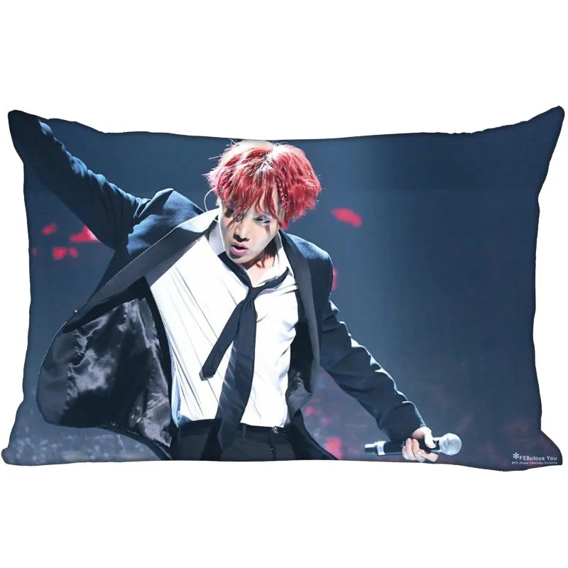 

KPOP star J Hope rectangular pillowcase two sided printing satin pillow cover Custom your image gift