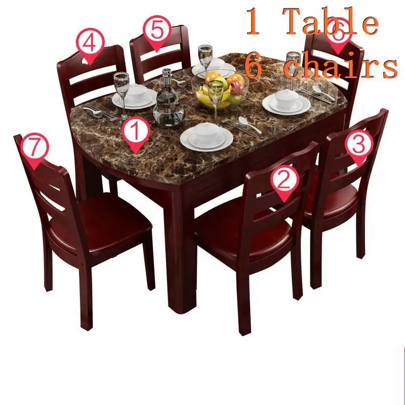 Mueble Room Juego Dinning Set Tisch Salle Manger модерн A Langer Eettafel Sala De Jantar Mesa обеденный стол - Цвет: MODEL E