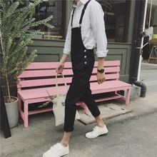 M-xxl Мужская одежда Bigbang модные Универсальные комбинезоны корейский тонкий оснастки сиамский комбинезон костюм певицы