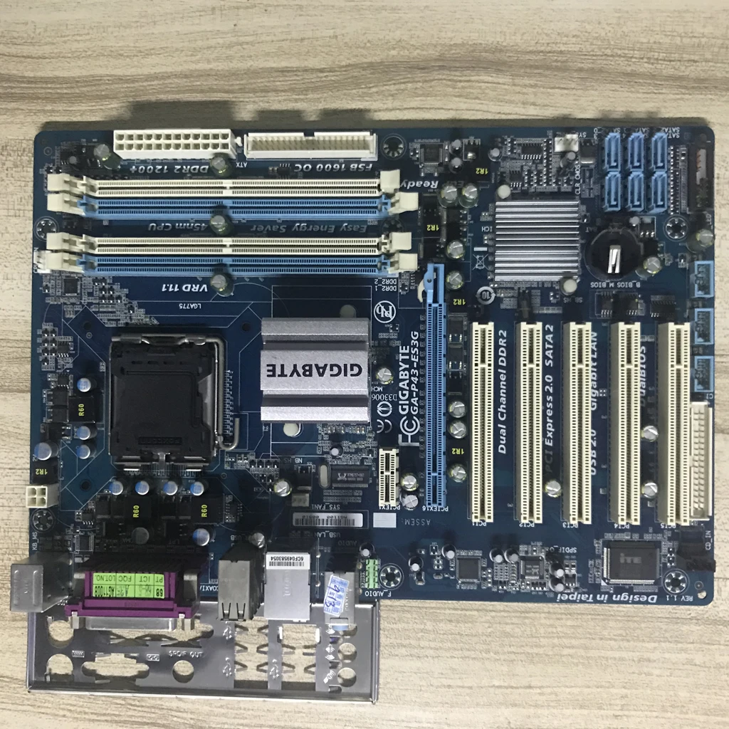 LGA775 для Intel DDR2 Gigabyte GA P43 ES3G 100% оригинальная материнская плата USB2.0 16G б/у десктопная