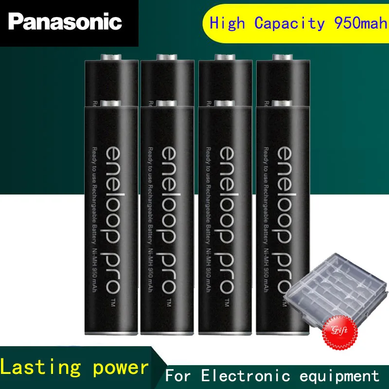 Panasonic Pro 950mAh AAA батарея для игрушка-фонарик для камеры с предзарядкой высокой емкости аккумуляторные батареи