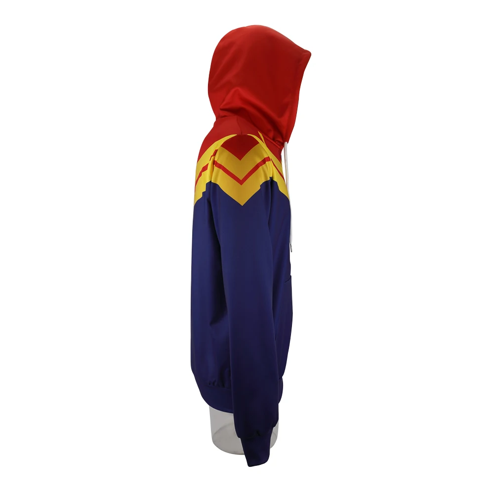 3D Printed Captain Marvel Carol Danvers Ms Marvel Costumes Hoodies Sweatshirts Tracksuit Casual Zipper Hooded Jacket Clothing (4)