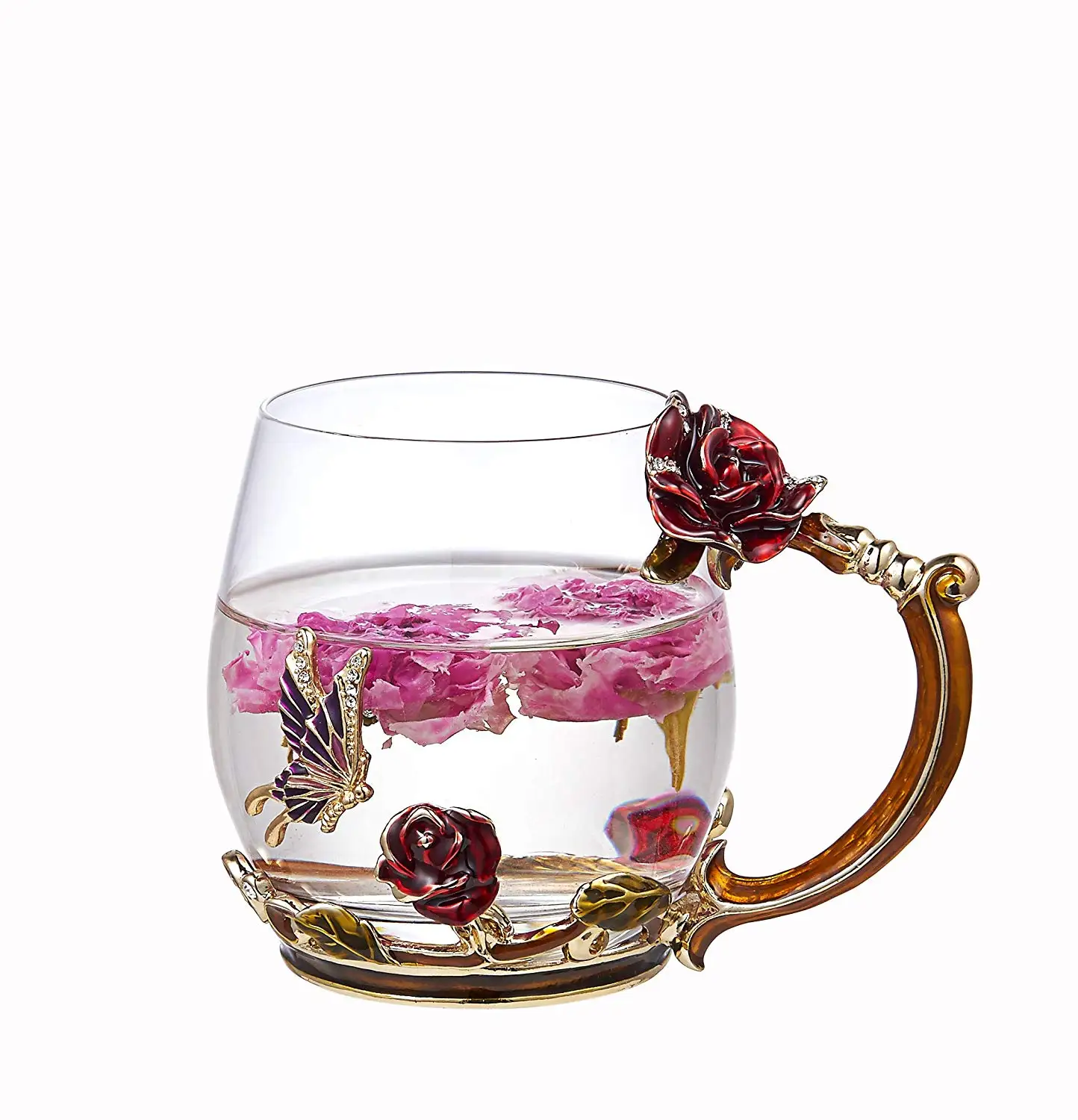 Enamels розовая чайная кружка для питья кофейная чашка питьевые очки 11 унций/320